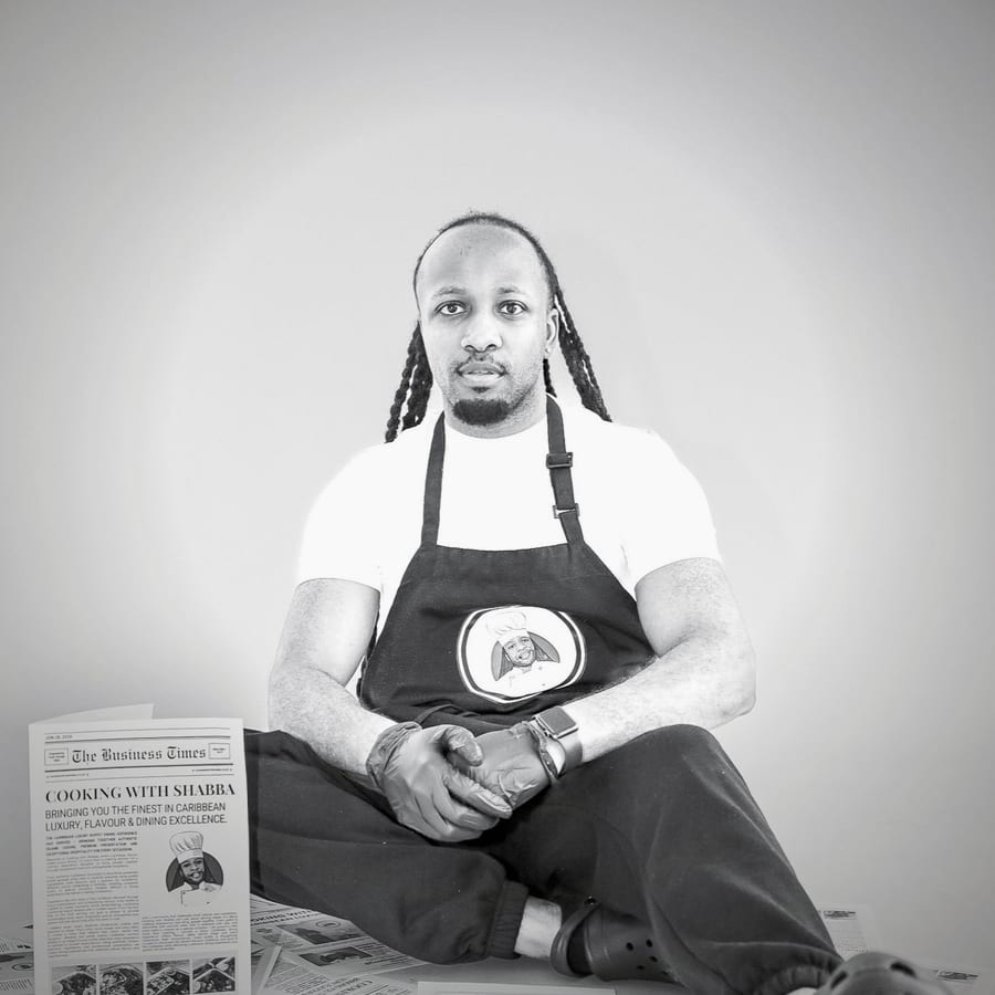 Cooking with Shabba — Shabba in his branded apron